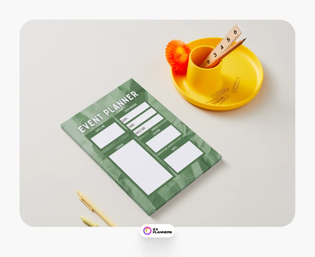 Green Minimalist Event Planner