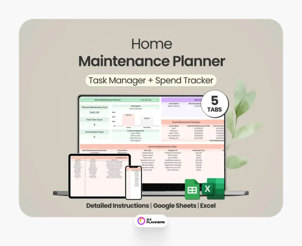 Home maintenance planner