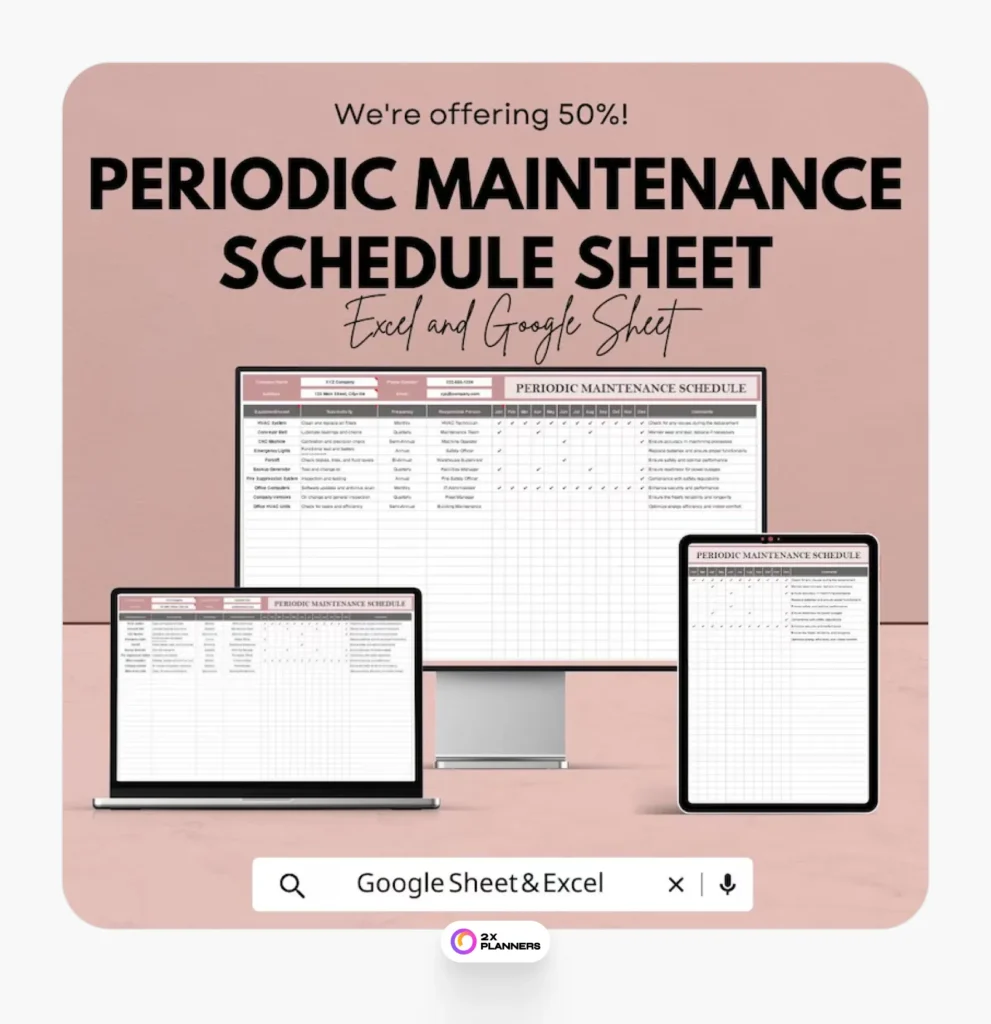 Regular Maintenance Planner 