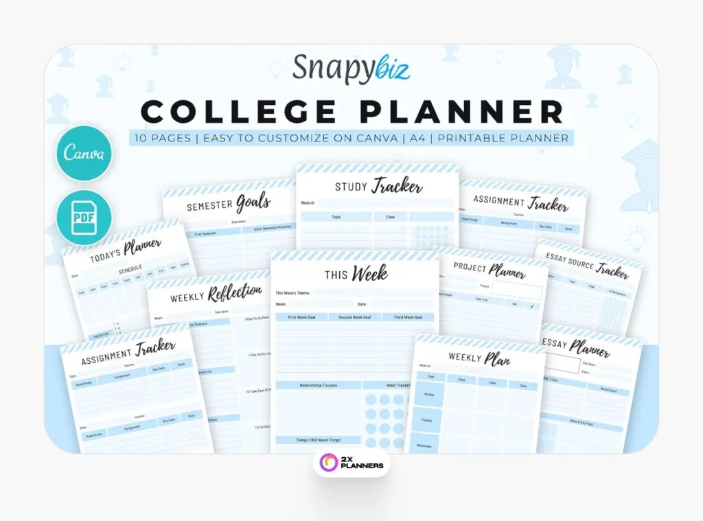 College Printable Planner