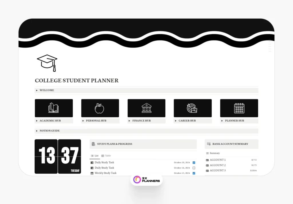 College Student Planner