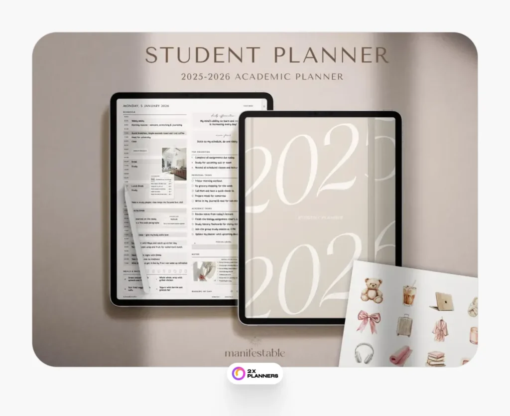 Academic Planner 2025-2026 Digital Planner