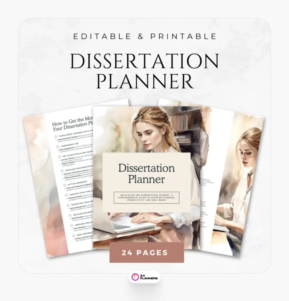 Dissertation Planner Template