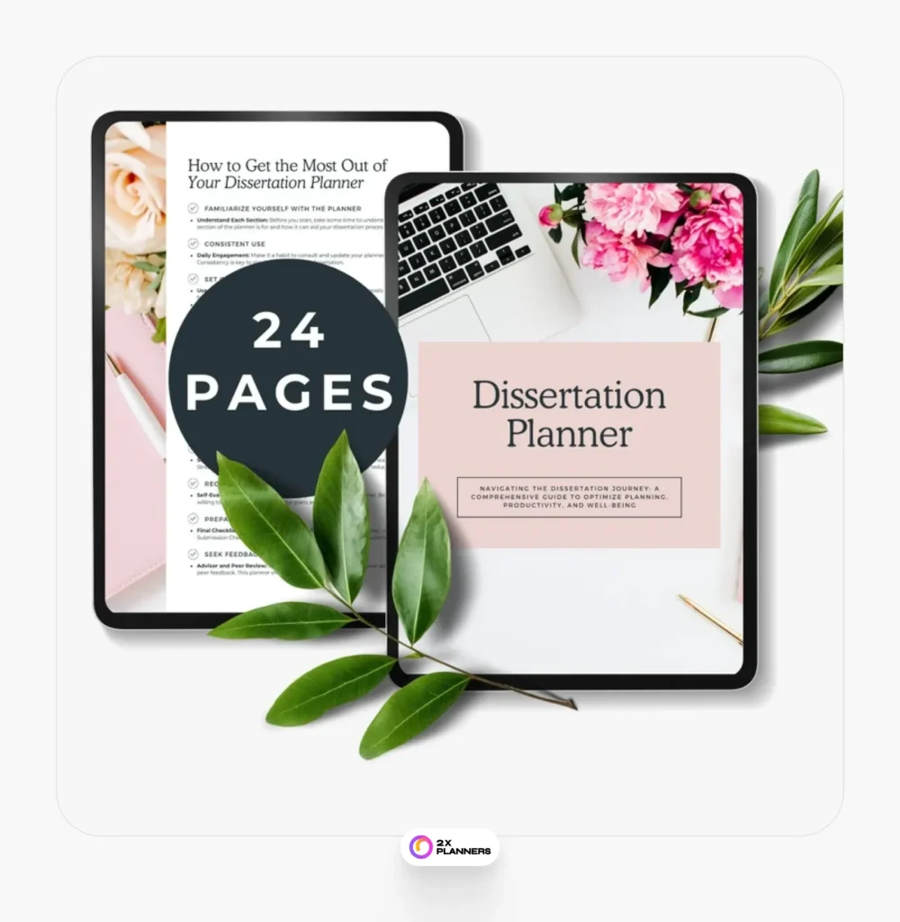Digital Dissertation Planner & Thesis Template