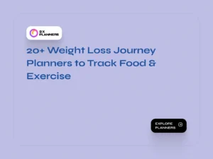 20+ Weight Loss Journey Planners to Track Food & Exercise
