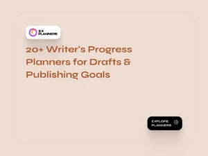 Writer's Progress Planners for Drafts & Publishing Goals