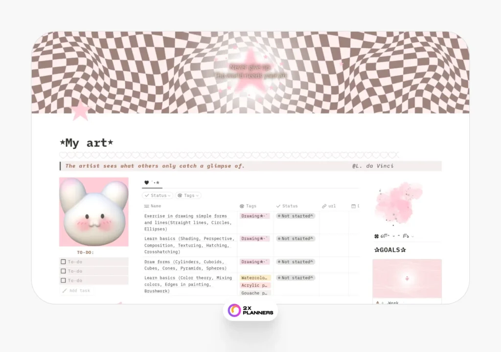 Art improving planner