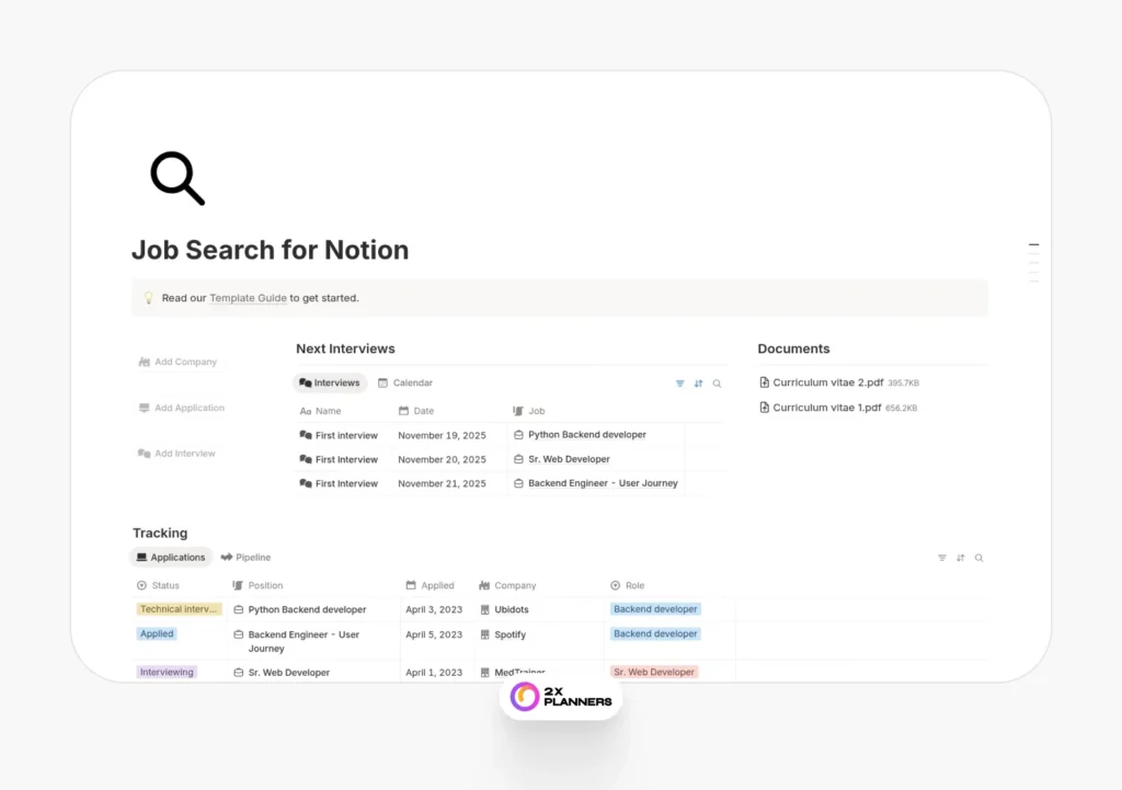 Job Search Tracker Starter