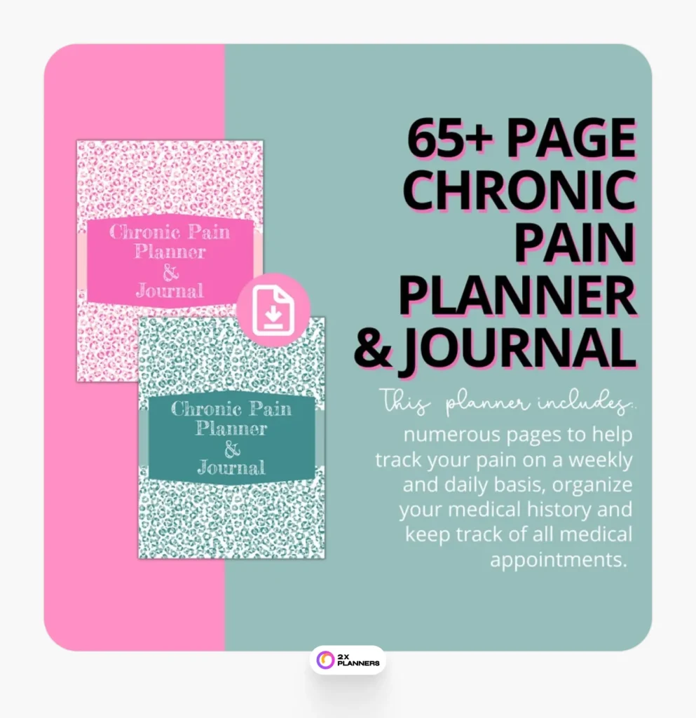 Chronic Pain Planner & Diary: Pain Diary