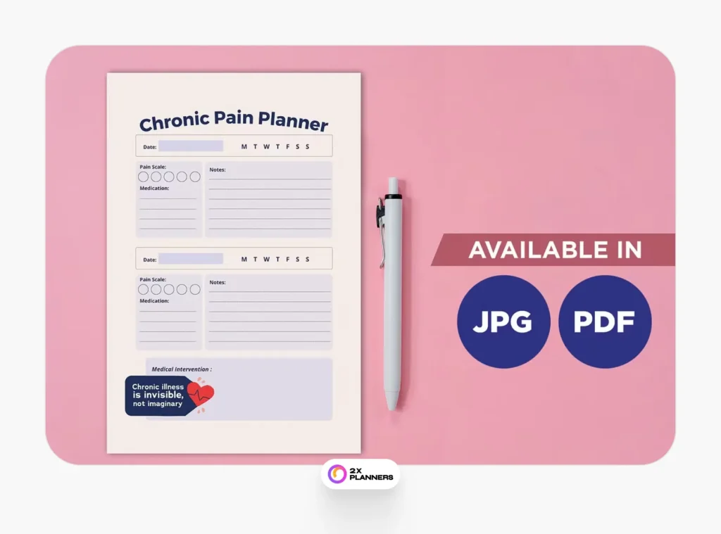 Chronic pain planner