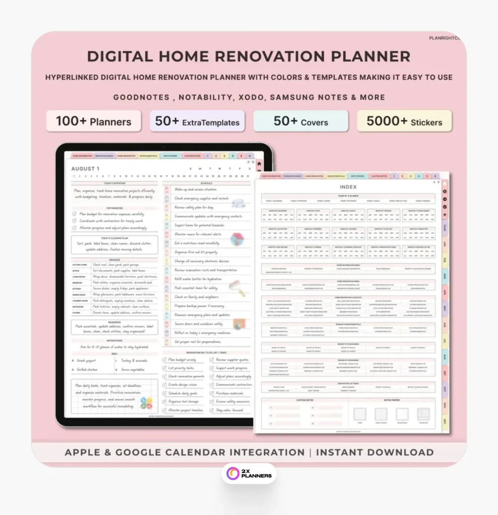 Home Renovation Planner & Workbook