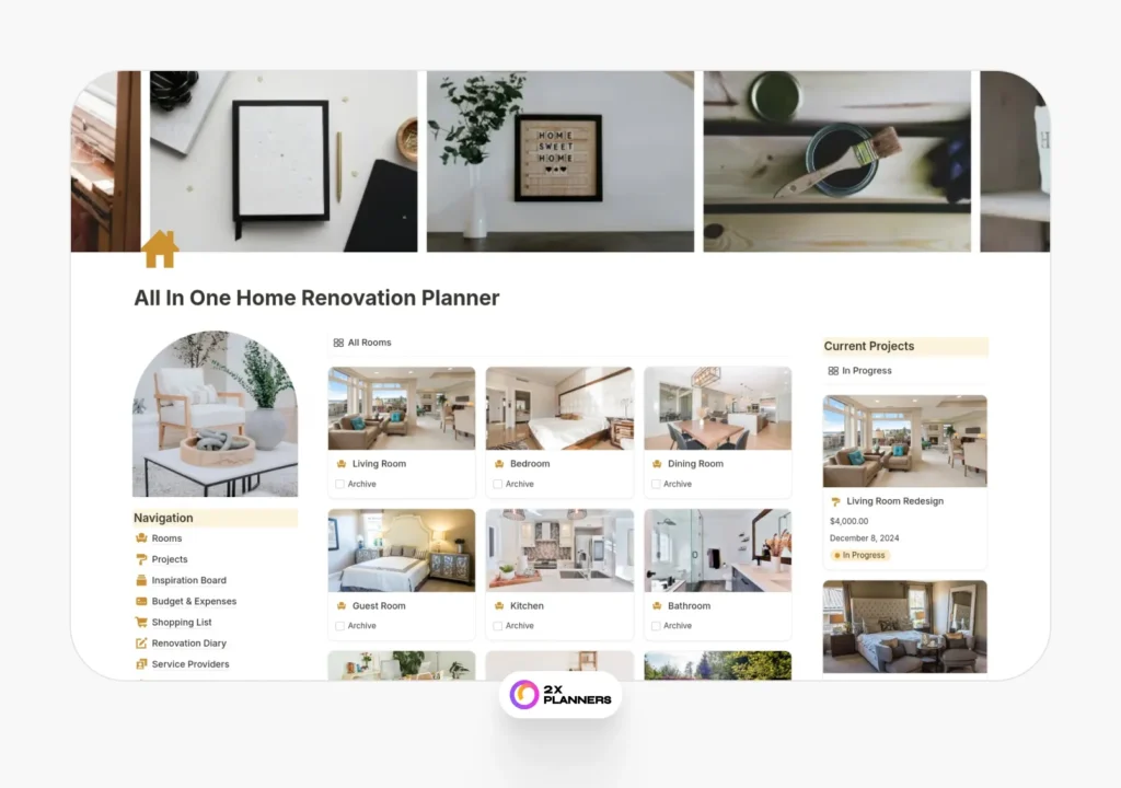 All in One Home Renovation Planner