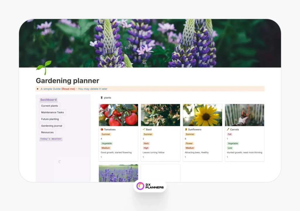 Ultimate gardening planner