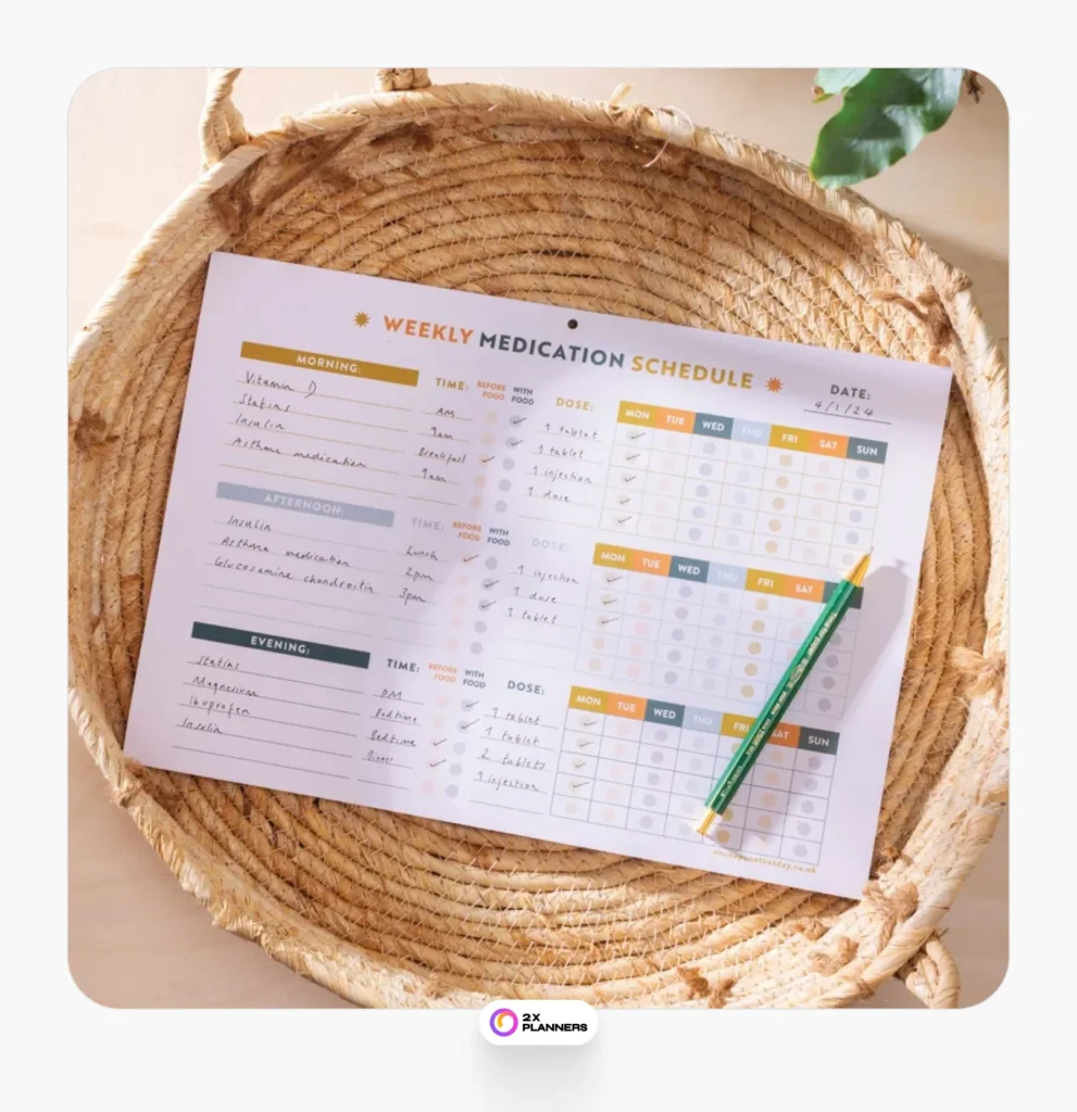 Weekly Medication Planner 