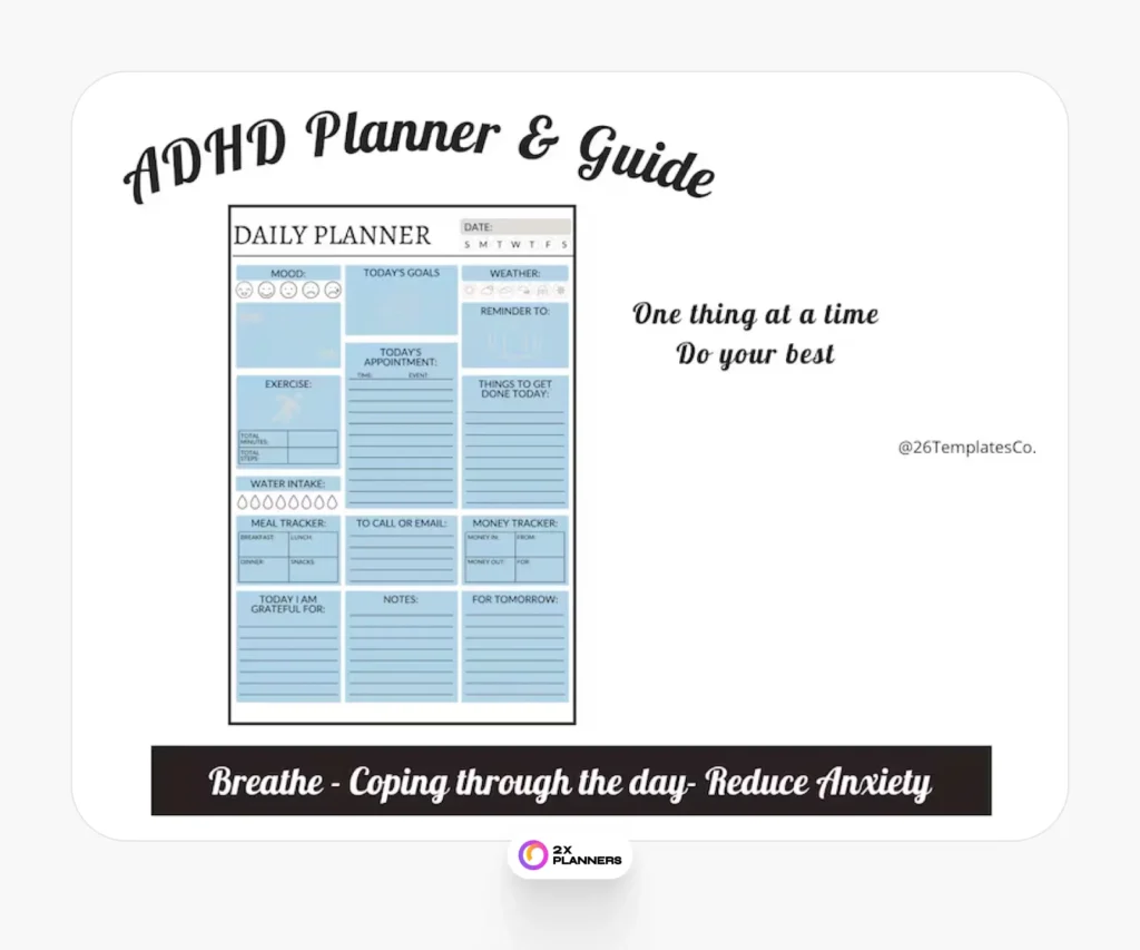 ADHD Planner & Diary: Mental Health