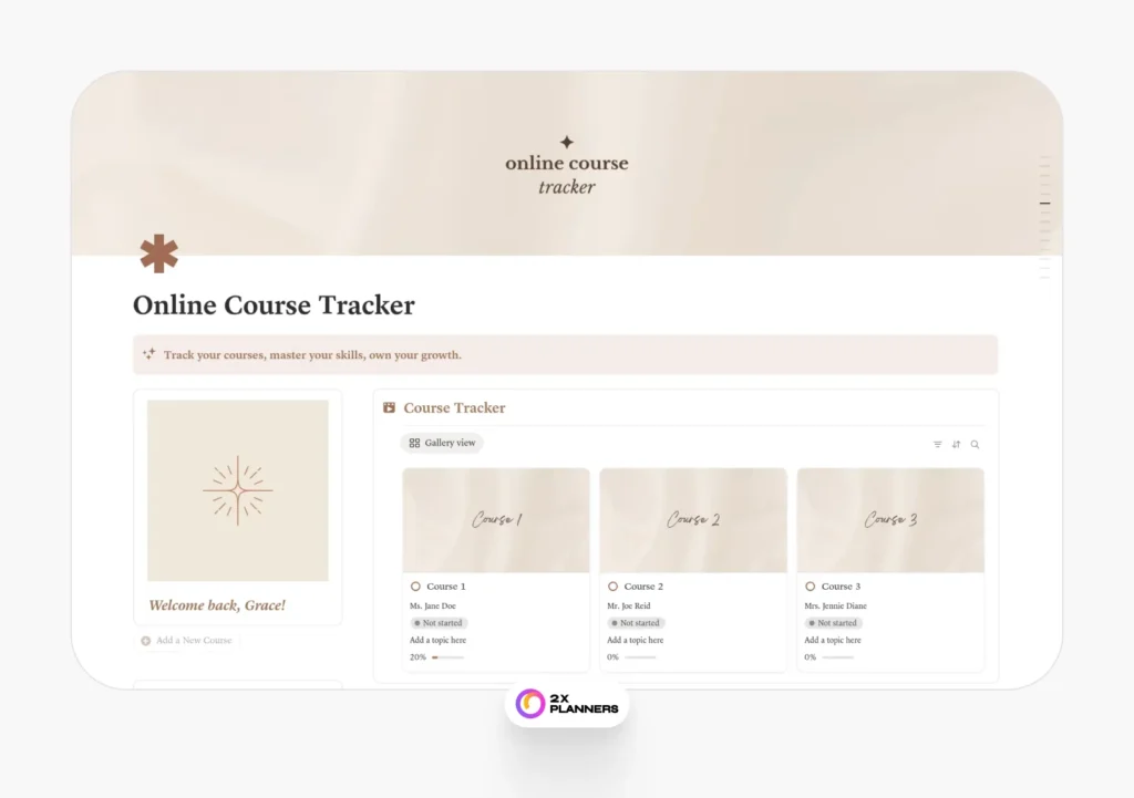 Online Course Tracker