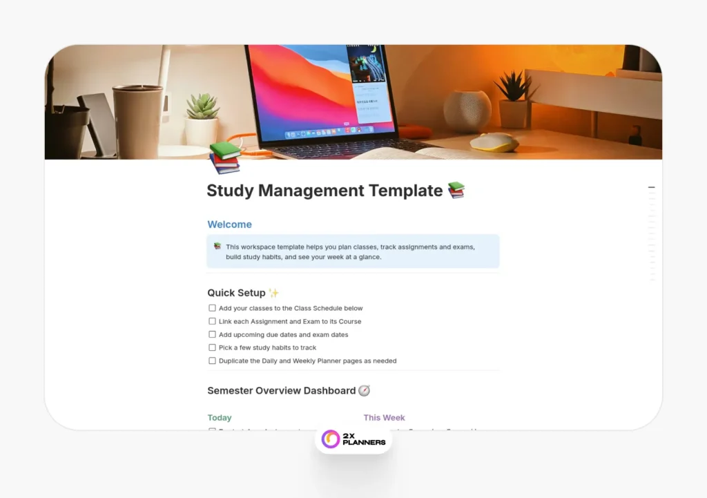 Study Management Planner