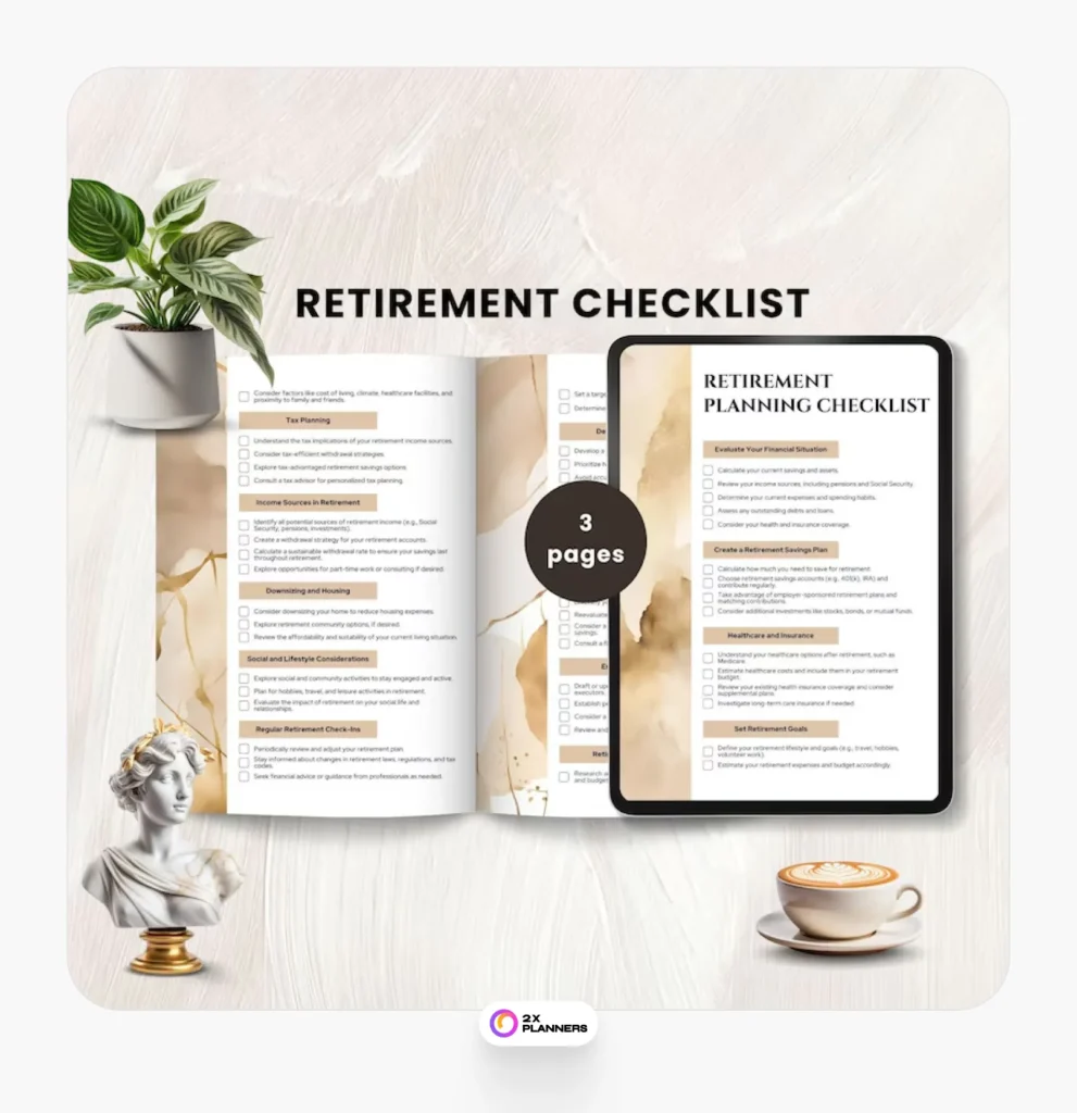 retirement checklist retirement planner