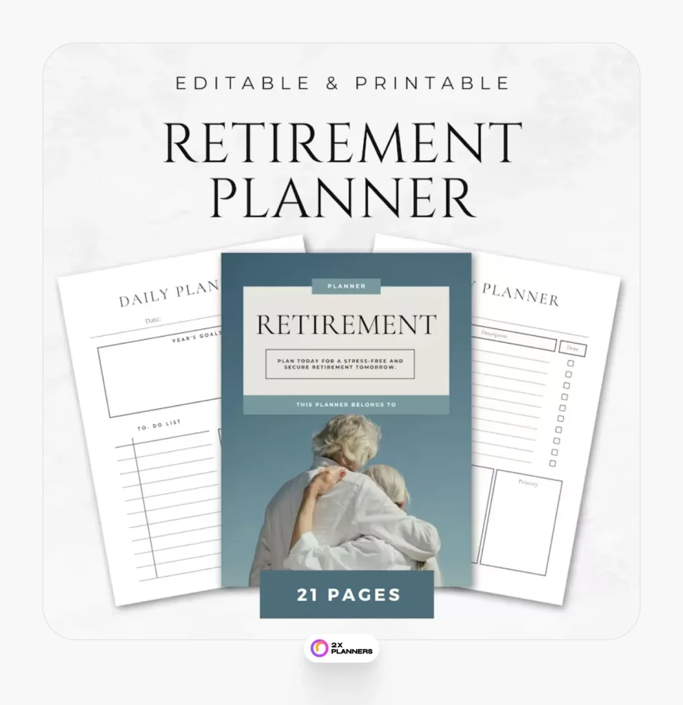Retirement Planner Template Printable Financial Planner