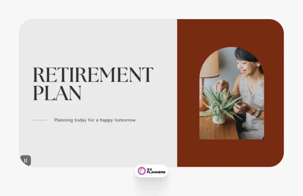 Maroon Tan Elegant Retirement Plans Planner Presentation