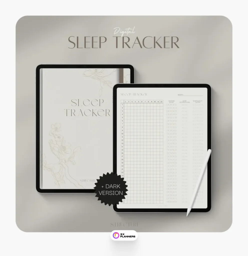 Digital Sleep Tracker PDF: Printable