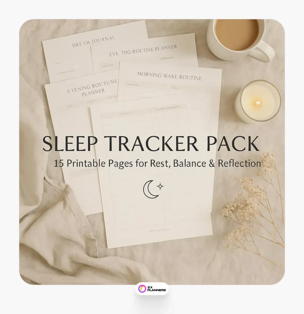 Sleep Journal & Routine Planner | 15-page sleep tracker