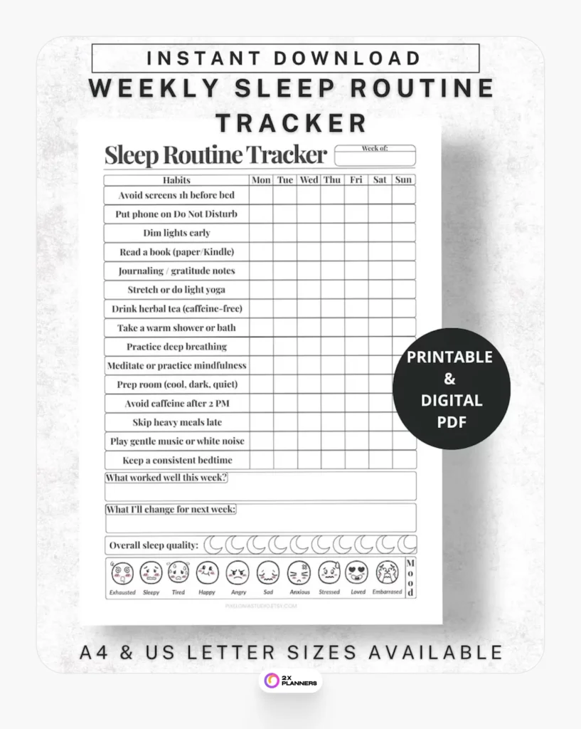 Checklist & Sleep Planner