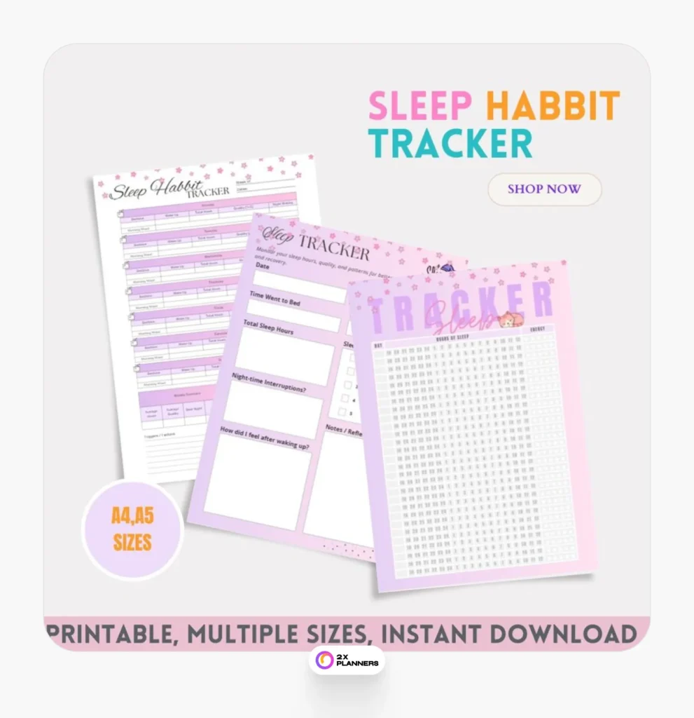 Sleep Habit Tracker Planner