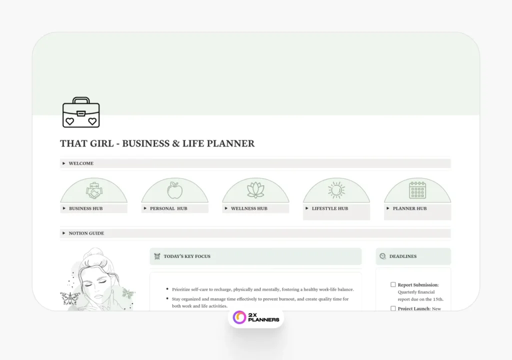 That Girl Life & Business Planner in Sage Green