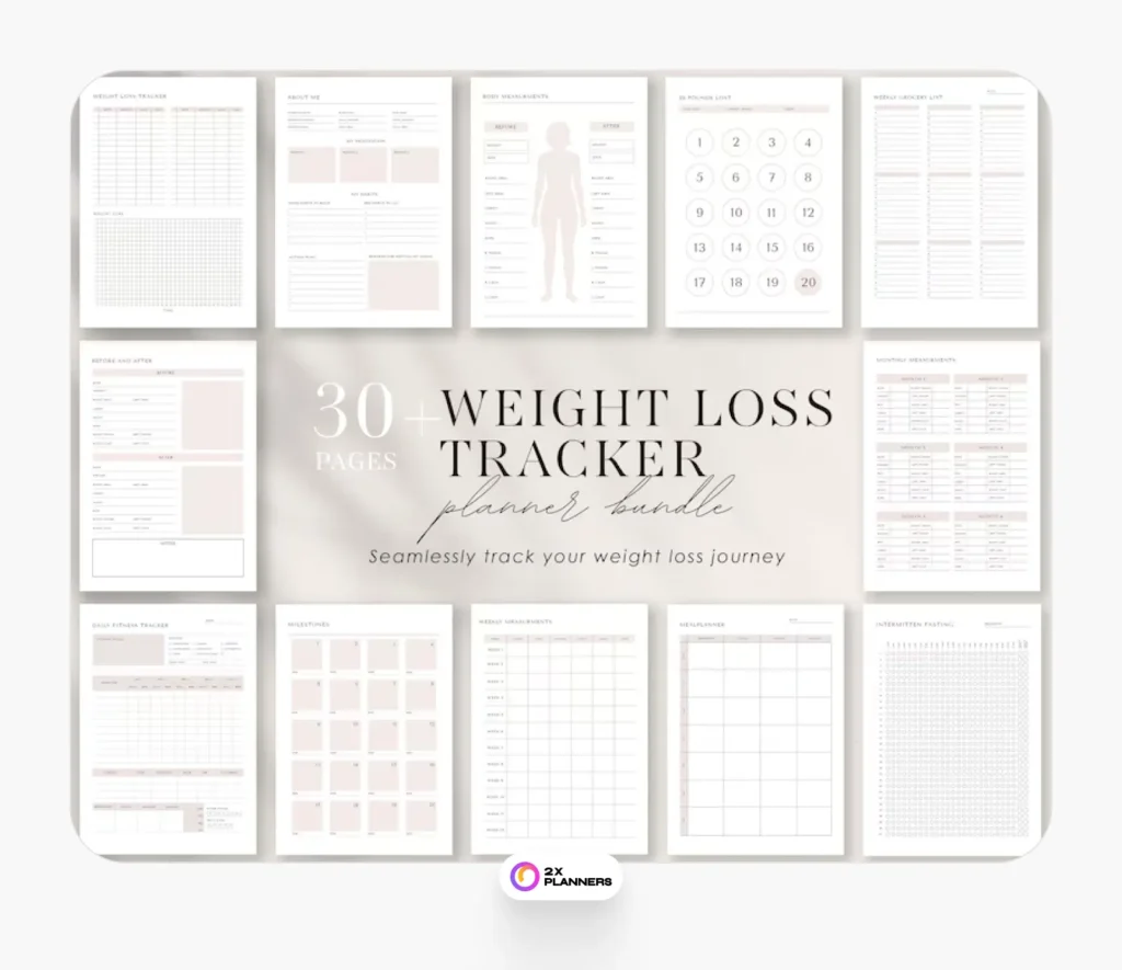 Weight loss planner: Fitness, meal & body measurement tracker