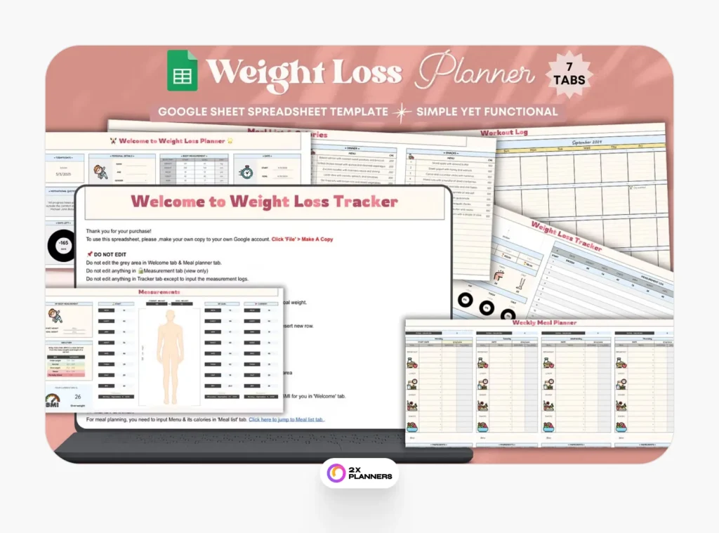 Spreadsheet Weight Loss Planner