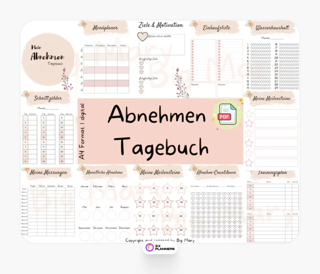 weight loss planner