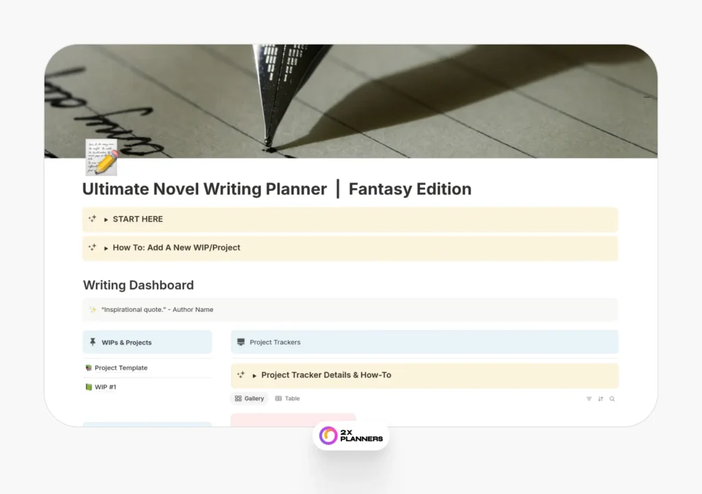 Ultimate Novel Writing Planner | Fantasy Edition