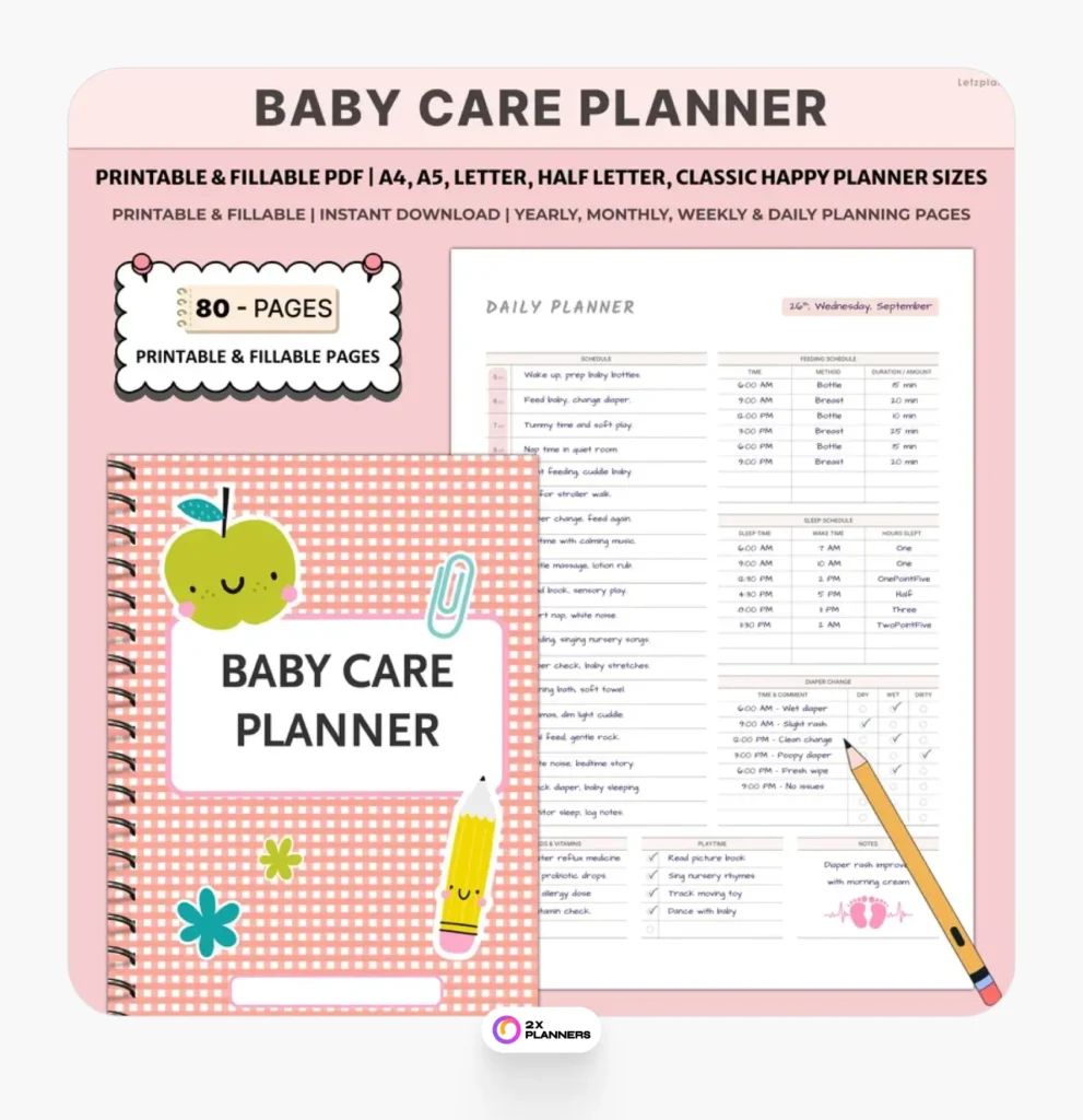 Printable Newborn Baby Care Planner 