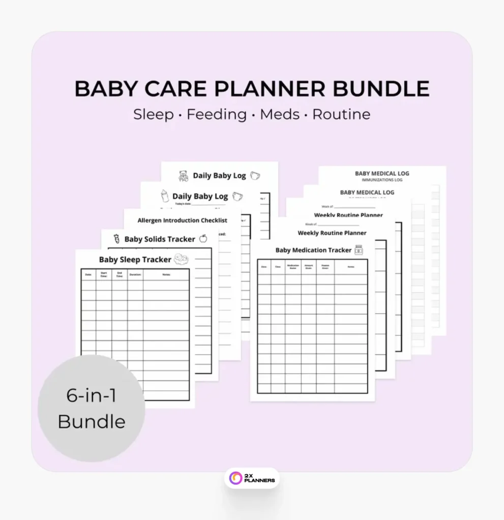 Baby Care Planner Bundle – Sleep