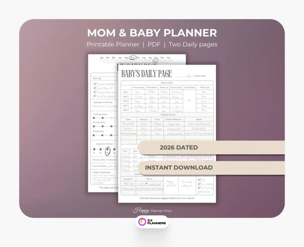 Mom Planner and Baby Planner 2026