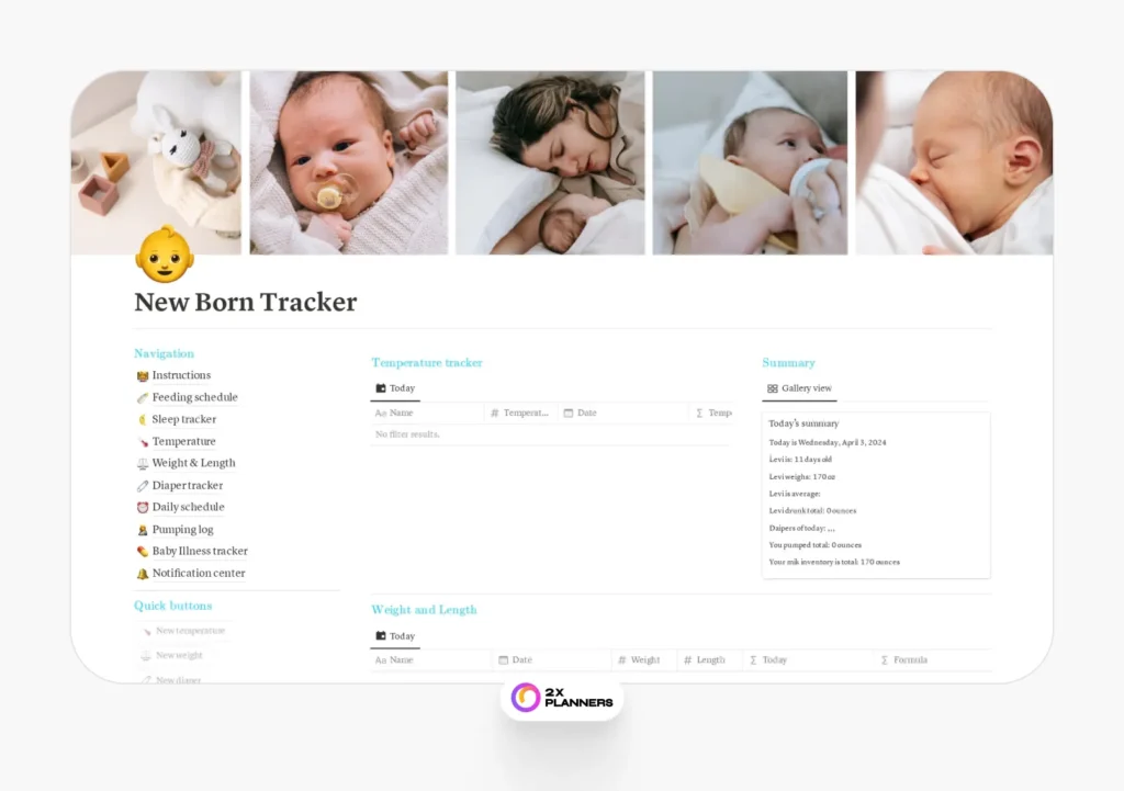 Newborn Tracker & Baby Care Planner Boy